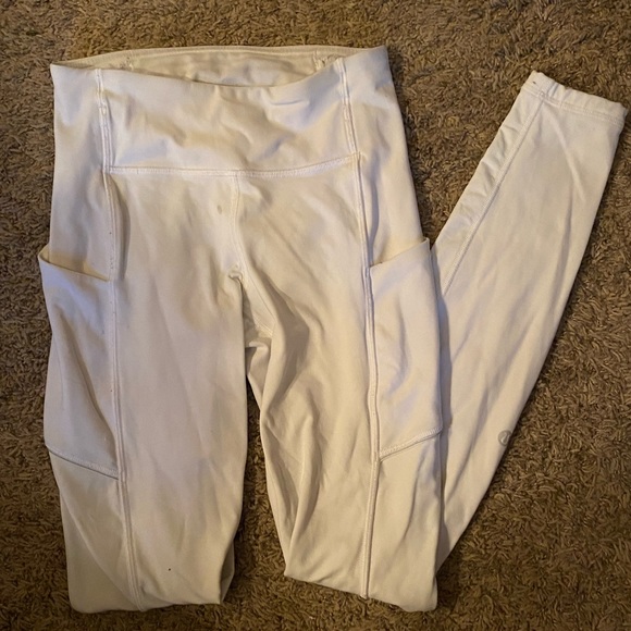 lululemon athletica Pants - White lululemon speed up leggings